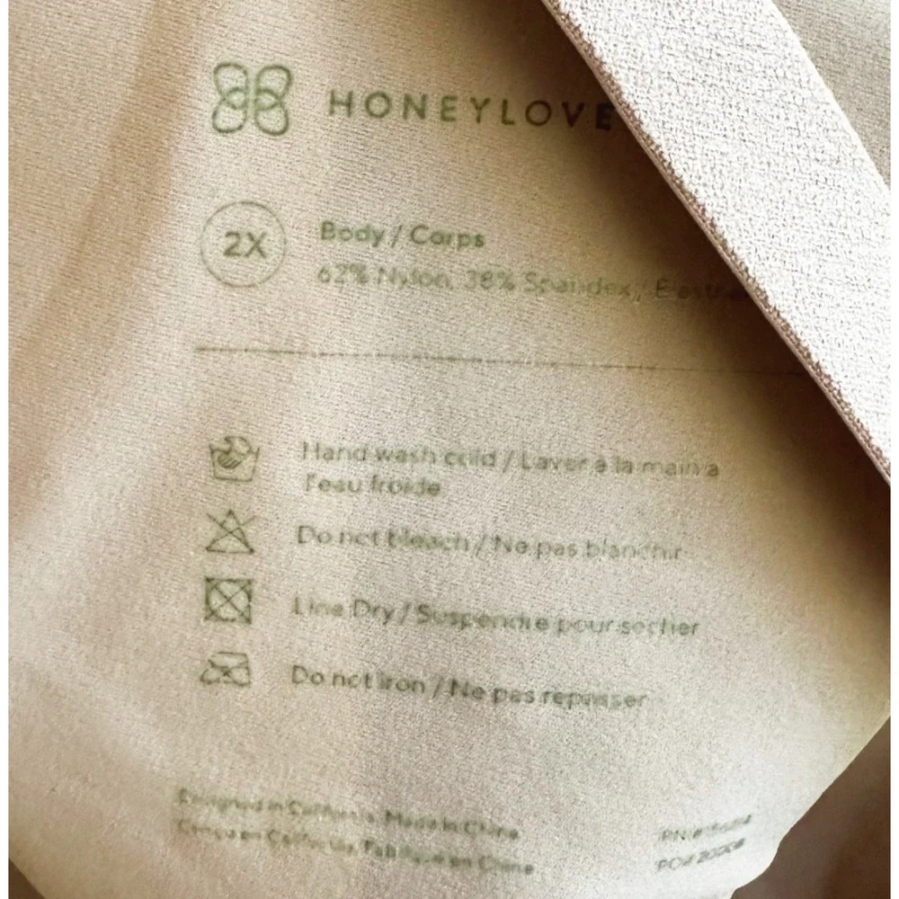 Honeylove Wireless Bra Size 2X Tan‎ Padded Adjustable Comfort